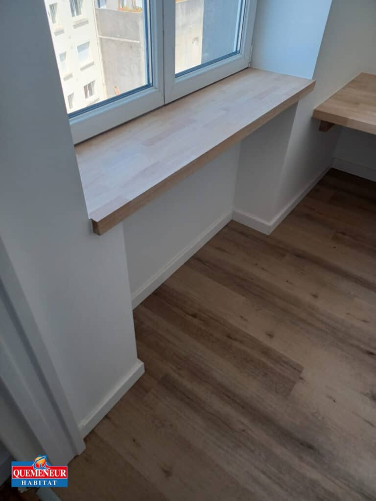 REAMENAGEMENT INTERIEUR D'UN APPARTEMENT AVEC MENUISERIE INTERIEURE PLACO ET PEINTURE A BREST
